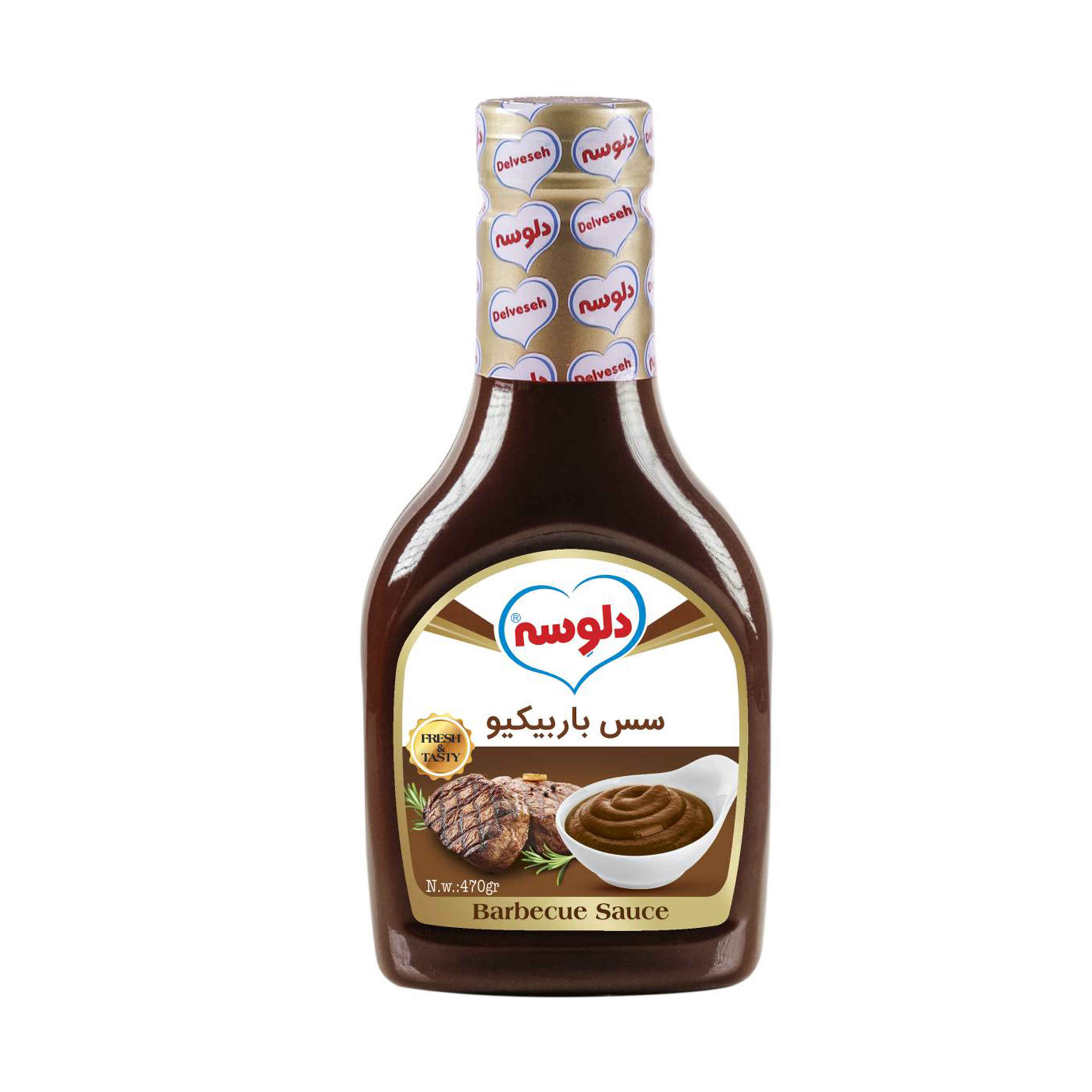 Delveseh Barbecue Sauce – Flavorful Sauce for Grills and Sandwiches, 470 gr (3x)
