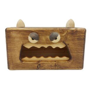 Decorative Fantasy Wooden Tissue Box Cover – Angry Monster Design