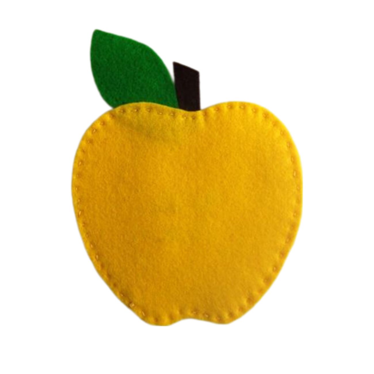 Vibrant Apple-Shaped Felt Coasters 6-Pack – Colorful & Absorbent for Daily Use