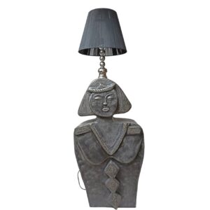 Handcrafted Unique Egyptian Figurine Table Lamp – Sculptural Decor