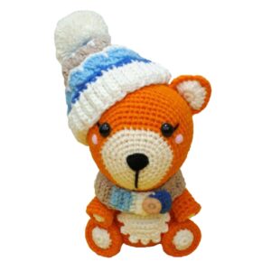 Handmade Knitted Fox Doll – Orange Amigurumi Plush