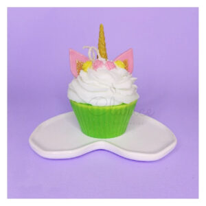 Handmade Unicorn Cupcake Candle – Sweet Dessert-Themed Gift