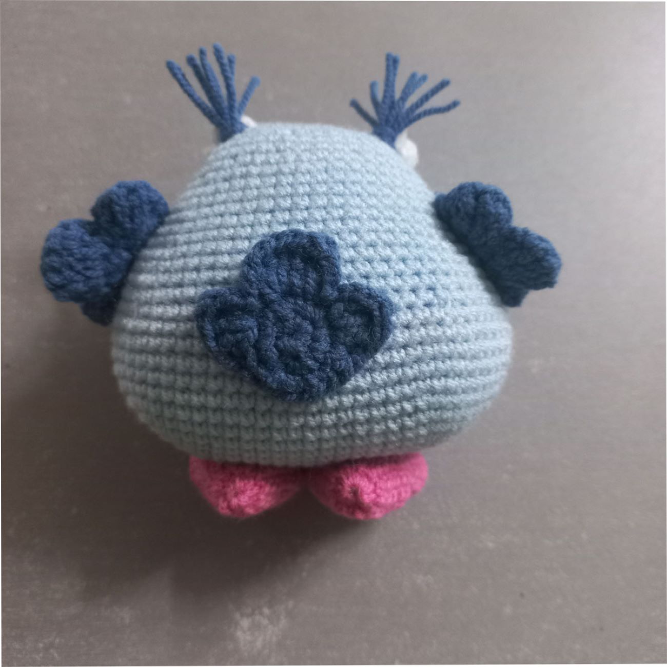 Amigurumi Crochet Owl – Light Blue Hand-Knitted Companion