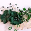 Metal Hair Comb with Delicate Flowers, Suitable for Ceremonies or Everyday Use (2)