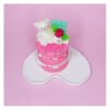 Pink Handmade Fancy Candle in Layered Cake Style with Bear and Chocolate (1)