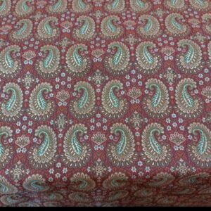 Premium Silk Termeh Fabric – Burgundy Peacock Design
