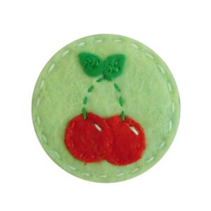 6-Pack Soft Felt Cherry Coasters – Stain-Resistant & Protective for All Cup Types