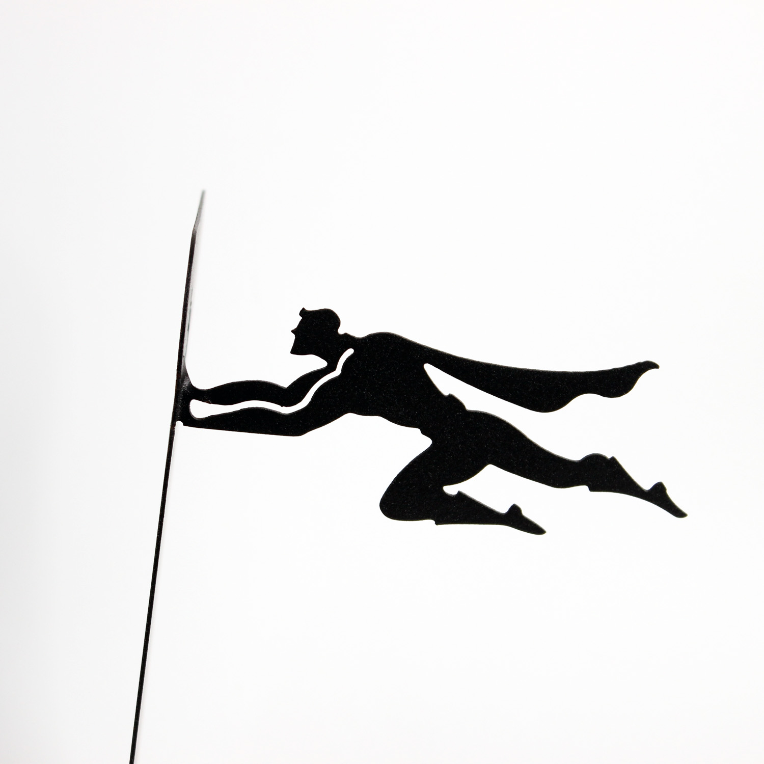 Superman Metal Bookend – Black Novelty Hero Decor for Shelves