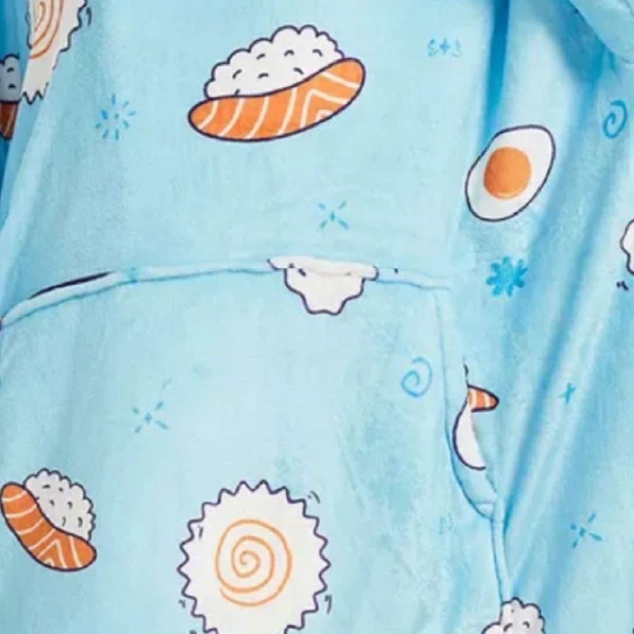 Sushi Poncho Travel Blanket, Size 120×170 cm