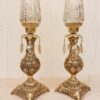 Timeless Bronze Candle Holder Adorned with Flower Detail (2)