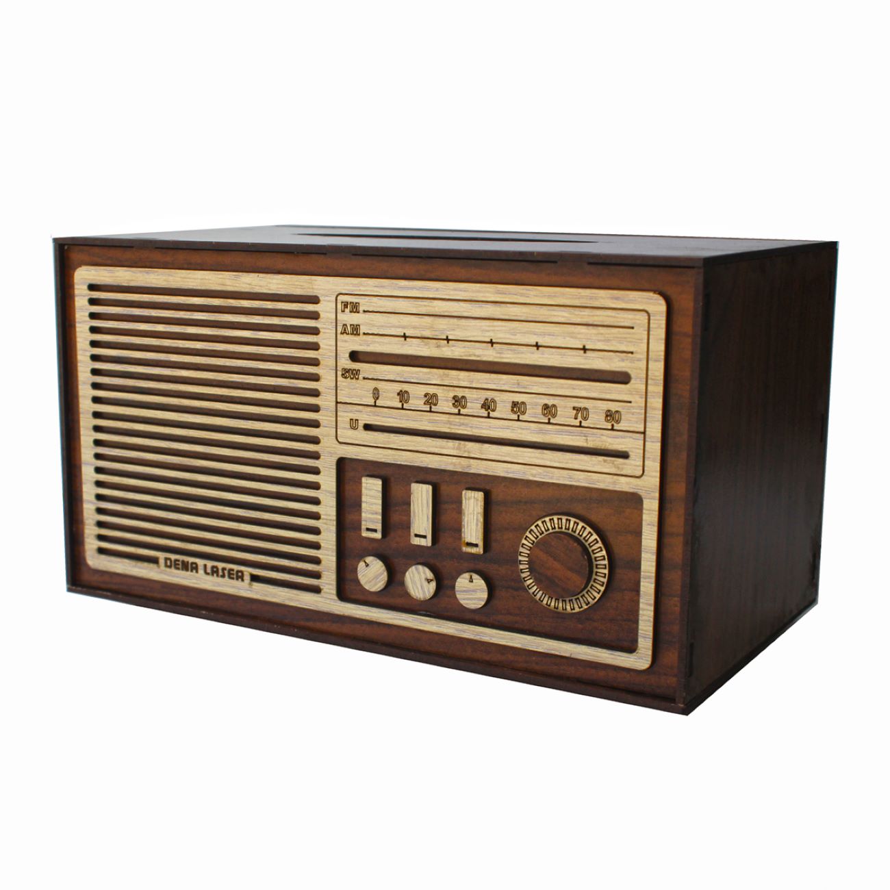 Decorative Tissue Box with Radio Shape – Nostalgic & Fun Design