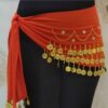 Women's Gold Coin Fringe Scarf – Hip Shawl Suitable for Arabic Dance (3)