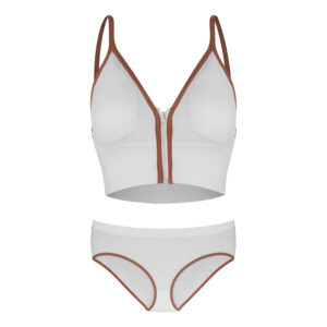 Women’s Workout Bra and Panty Set – Model 36048 in White