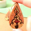 Artisan Wooden Dangle Earring – Jewelry for Bohemian Chic Look (1)