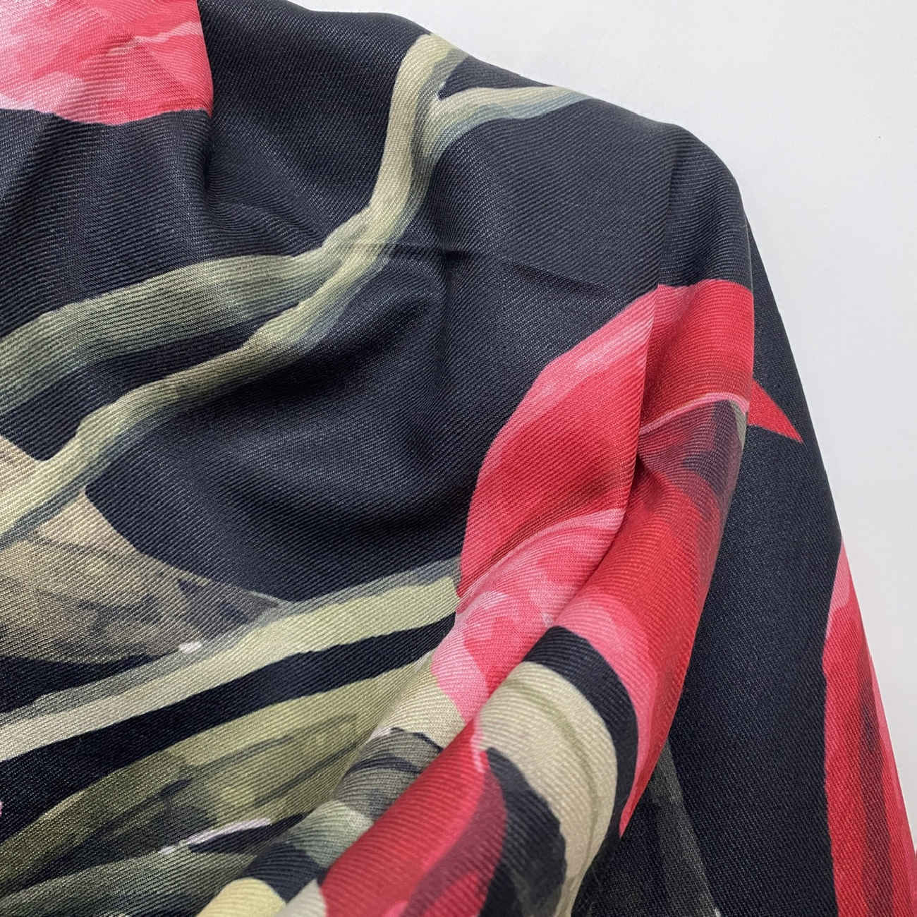 Black Scarf With Red Flower – Lightweight, Stylish & Suitable for All Season