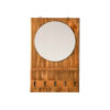 Brown Wooden Mirrored Key Holder - Stylish Wall Organizer for Entryway and Hallway (5)