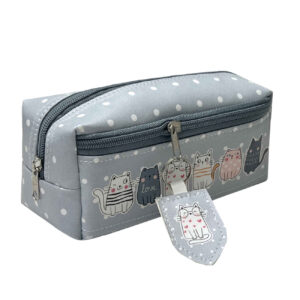 Pencil Case – Very Large and Roomy, 3 Zippers & Comes with Cat Design