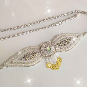 Crystal Pearl Kurdish Jewelry Belt – Elegant, Handcrafted & Unique for Wedding