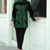 Elegant Iranian Manto Set with Traditional Boteh Jeghe Pattern – Timeless Persian Style (11)