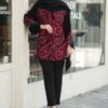 Elegant Iranian Manto Set with Traditional Boteh Jeghe Pattern – Timeless Persian Style (8)
