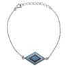 Elegant Women's Silver Bracelet - Suitable for Gift with Blue Evil Eye Charm (2)