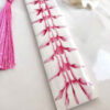 Gorgeous White & Pink Handmade Bookmark – Thoughtful Gift for Readers, Writers & Journaling Fans (1)
