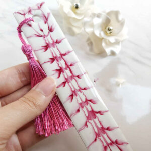 Gorgeous White & Pink Handmade Bookmark – Thoughtful Gift for Readers, Writers & Journaling Fans