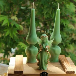 Green Candle Collection – A Luxurious Set for Modern Homes & Stylish Occasions (4x)