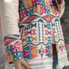 Hand-Embroidered Linen Blazer-Style Manto – for Every Occasion with Geometric Design (3)