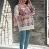 Hand-Embroidered Linen Blazer-Style Manto – for Every Occasion with Geometric Design (4)