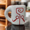 Handmade Ceramic Mug – Dishwasher & Microwave Safe with Deformed Design (1)