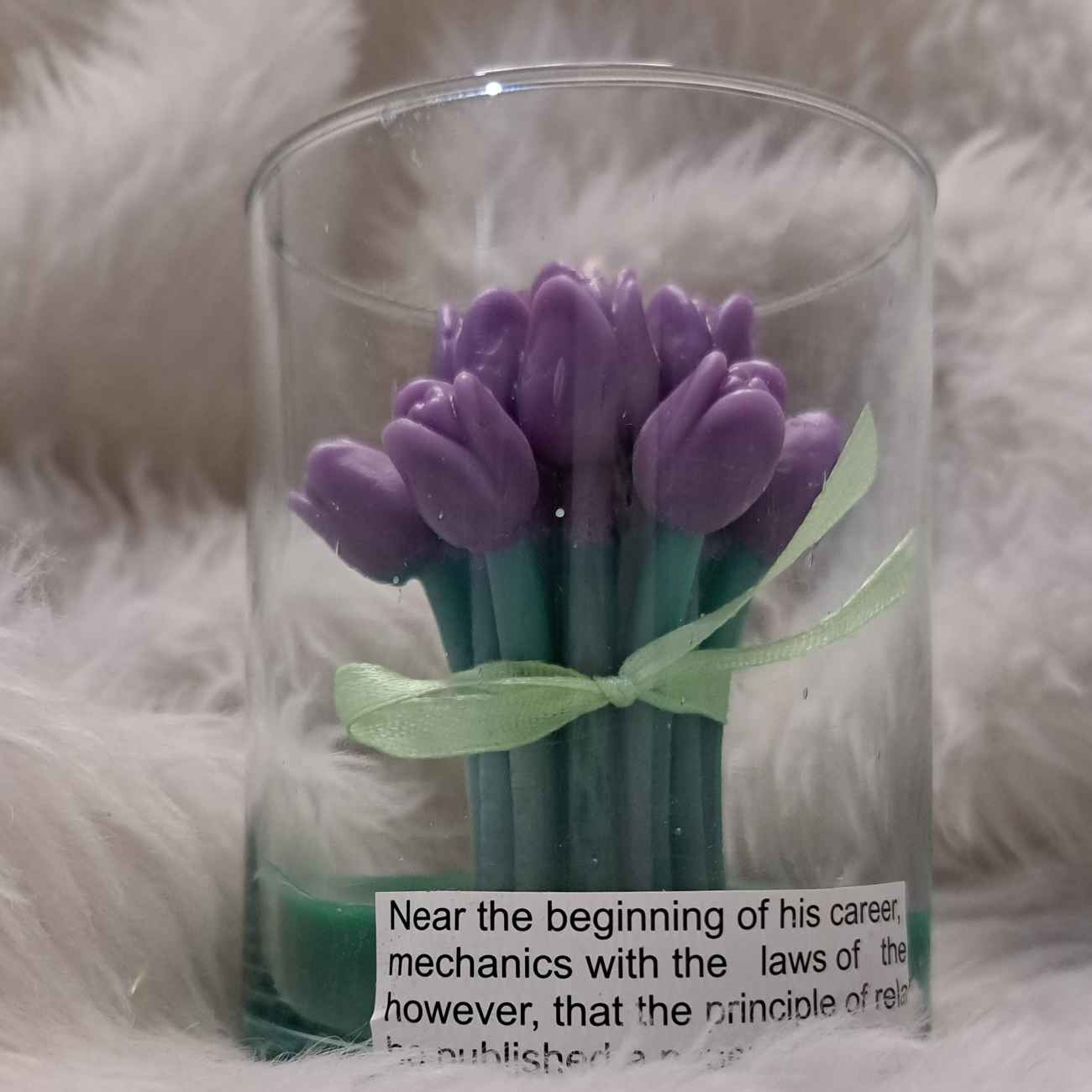 Handmade Scented Tulip Jar Candle – Natural Floral Inspired
