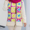 Iranian Manto Perfect for Warm Weather Comfort & Style in Cream Geometric Design (5)