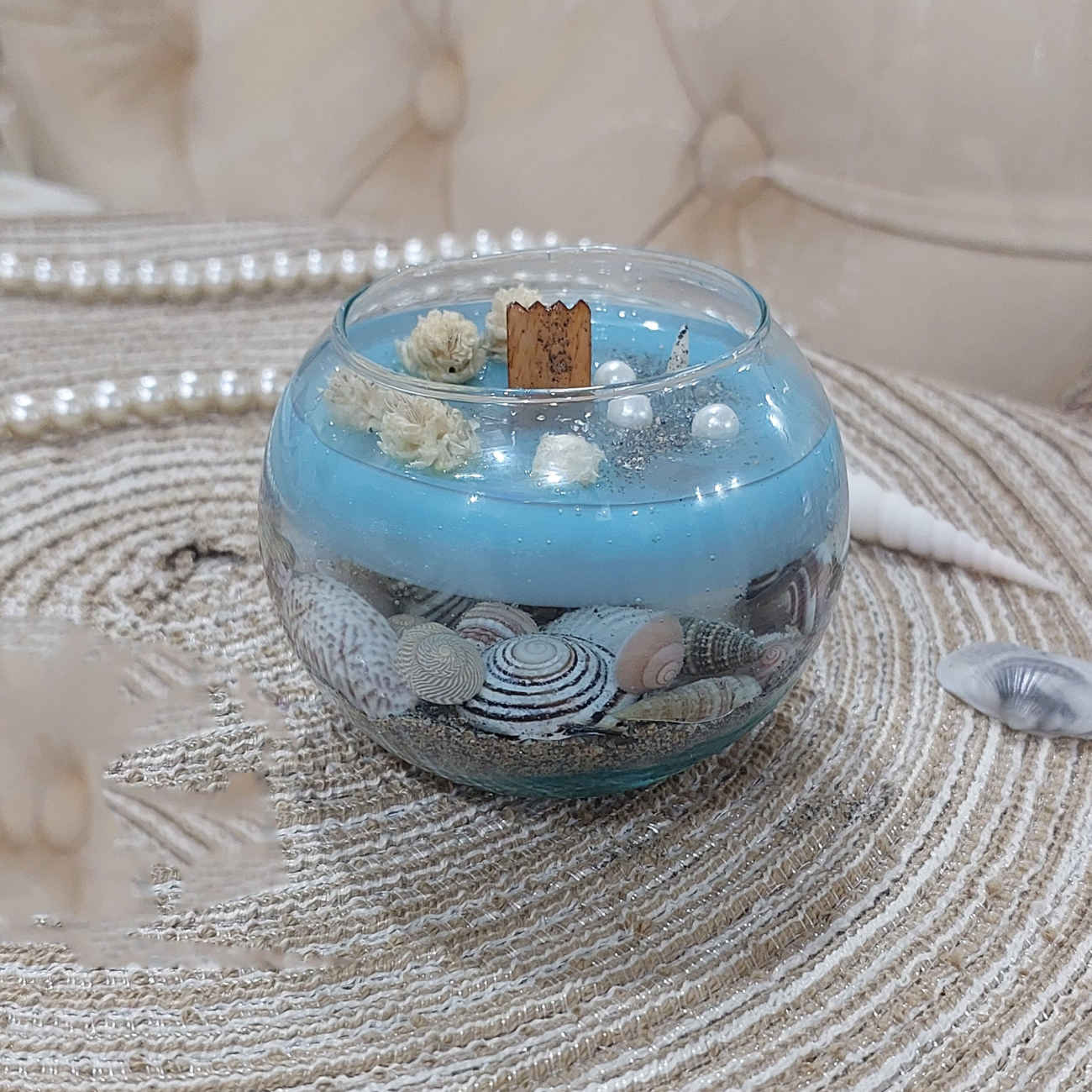 Ocean-Inspired Blue Candle – Aesthetic Design for Every Place