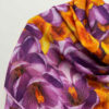 Purple Four Seasons Cotton Scarf - With A Very Beautiful Floral Design (6)