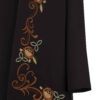 Round Neckline Manto with Embroidery Floral Design for Any Occasion in Black (1)