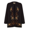 Round Neckline Manto with Embroidery Floral Design for Any Occasion in Black (2)