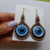 Unique Wooden Earring from Natural Material - Lightweight & Chic with Evil Eye Design (1)