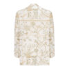Women's Blazer-Style Manto, V-Neckline Style, Ideal for Ceremony in Cream (3)
