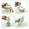 0.6 L Collapsible Silicone Water Bottle – Portable & Space-Saving Design (4)