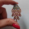 Art-Inspired Wooden Earrings – Colorful Abstract Expression (3)