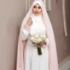 Bride’s Wedding Chador Pink jeweled bridal (2)