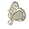 Butterfly-Shaped Gold Brooch – A Sparkling Symbol of Transformation