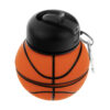Collapsible Silicone Sport Water Bottle – Basketball Ball Design, 0.55 Liter, Portable & Reusable (1)