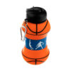 Collapsible Silicone Sport Water Bottle – Basketball Ball Design, 0.55 Liter, Portable & Reusable (4)