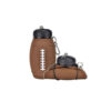 Collapsible Silicone Water Bottle – Rugby Ball Design, 0.55 Liter, Portable & Reusable (1)