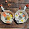 Cream Fruit Pattern Ceramic Juicer – Boho Style Manual Citrus Press for Kitchen (1)
