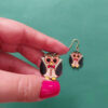 Cute Owl Wooden Earrings – Handcrafted Woodland Charm (2)