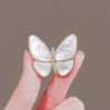 Elegant White Butterfly Brooch – Delicate & Timeless Accessory (2)