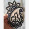 Floral & Paisley Print Stamp – Hand-Carved Linoleum for Cards & Fabric (2)